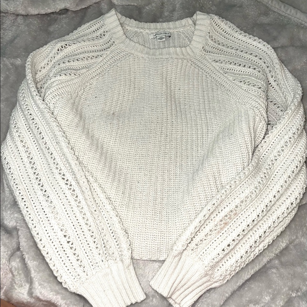 American Eagle White Sweater